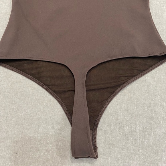 Free People intimately Truth or Square Bodysuit Small Brown Long sleeve Thong - Picture 5 of 12